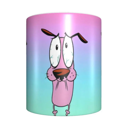 Personalized C-Courage The Cowardly Dog Coffee Mug DIY Ceramic Milk Tea Mug Cup