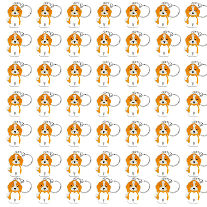 50PCS Cute Animal Keychain knife Ducks Dogs Cats Keyring for Women Men Kids Handbag Cool Car Key Accessories Friends Key Gifts