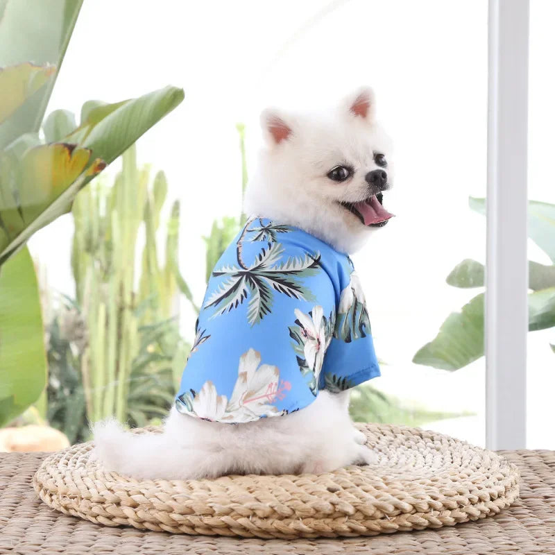 Dog T-Shirts Hawaiian Beach Style Thin Breathable Summer Dog Clothes for Small Dogs Puppy Pet Cat Vest Chihuahua Yorkies Poodle