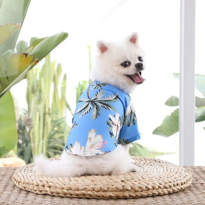 Dog T-Shirts Hawaiian Beach Style Thin Breathable Summer Dog Clothes for Small Dogs Puppy Pet Cat Vest Chihuahua Yorkies Poodle