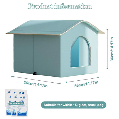 the DOG ICEHOUSE - Enclosed Dog Cooler Nest, Spacious Puppy/Kitten Ice Nesting Pet Accessory for Small/Medium/Large Pets