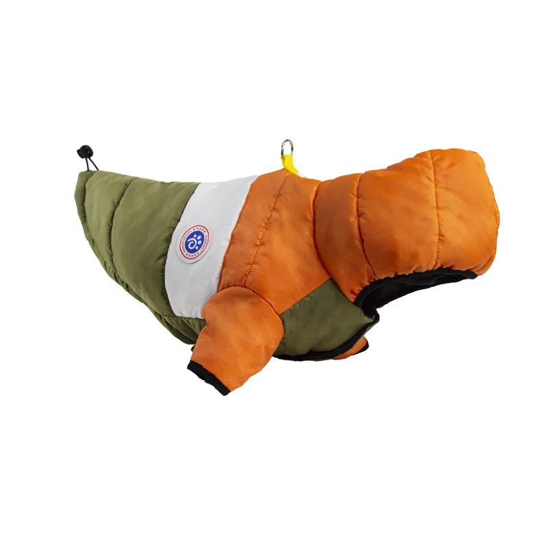 the SLEIGH DOG - Warm Dog Cotton Jacket Outfit, Winter Pet Clothes, Puppy Coat for Small/Medium Dogs and Cats, French Bulldog/Chihuahua/Poodle Clothes