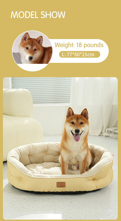 Winter Dog Bed Imitation Cotton Velvet Dogs Mat Beds Fluffy Soft High Rebound Pet Bed For All-season Pet Dog Accessories