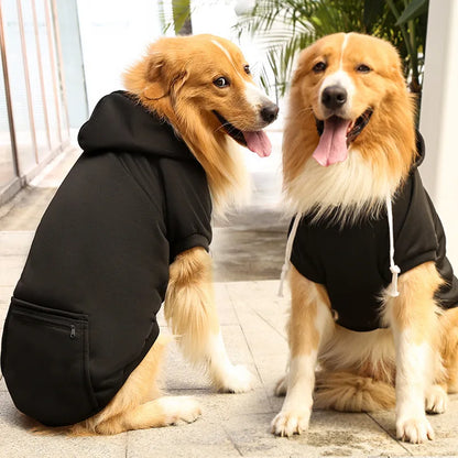 Big Dog Hoodies Autumn and Winter Pet Zipper Pocket Hoodies for Large Medium Sized Dog Clothes Pet Clothing