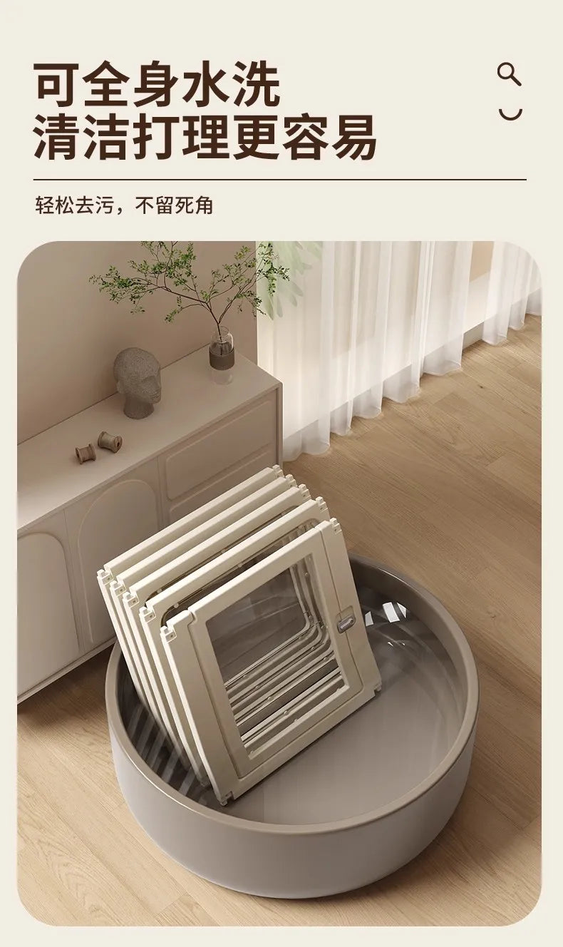 Minimalist Style Pet Supplies Pet Store Doghouse Acrylic Fence Small Pet Dog Interior Decoration Transparent Isolation Pet Bed