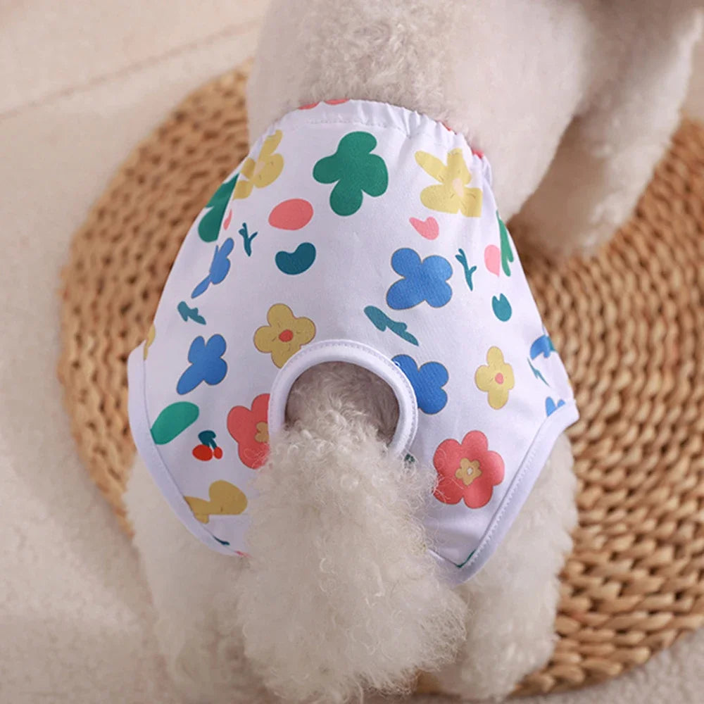 Female dog Cute Washable Male Dog Diapers, Reusable High Absorbency Leak-Proof Male Dog Diapers cat Physiological Pants