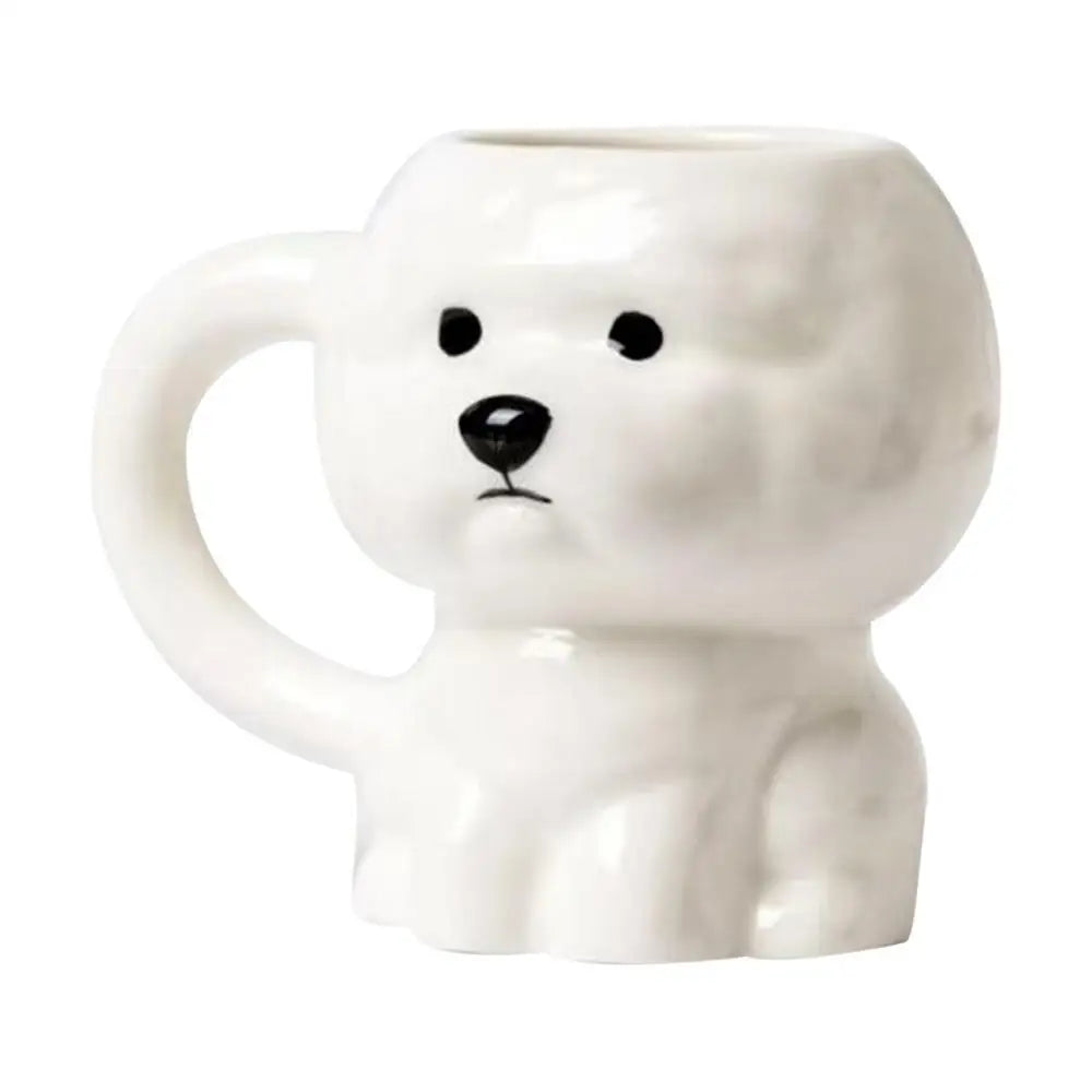 Novelty Puppy Mugs Bichon Frise Puppy Ceramic Mug Cute Creative Home Drinking Cup Coffee Cup Couple Cup Festival Gifts