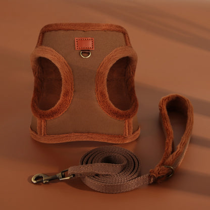 the THERMAGUARD WINTER SET - 3 Layer Warm Dog Harness/Leash Set, Soft Padded Dog Harnesses Vest, Winter Pet Puppy Walking Vest, Lead for Small/Medium Dogs, Pug