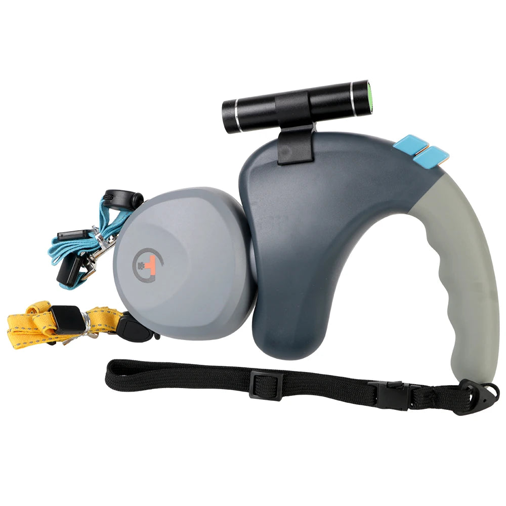 the BUDDYBEAM DOUBLE LEASH - Retractable Double Pet Supplies, Rotation Pet Rope with Light, Dual Dog Rope Leash for 2 Dogs, Walking Pet Traction Rope Belt