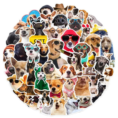 10/25/50pcs Lovely Dogs Stickers Animals Graffiti for For Phone Laptop Guitar Helmet Travel Luggage Skateboard Car DIY Toy