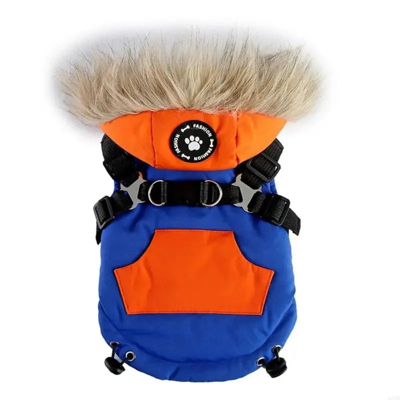 the TRAILBLAZER - Outdoor Activity Insulated Waterproof Dog Winter Vest with Reinforced Harness Attachment, Reflective Pet Warm Coat