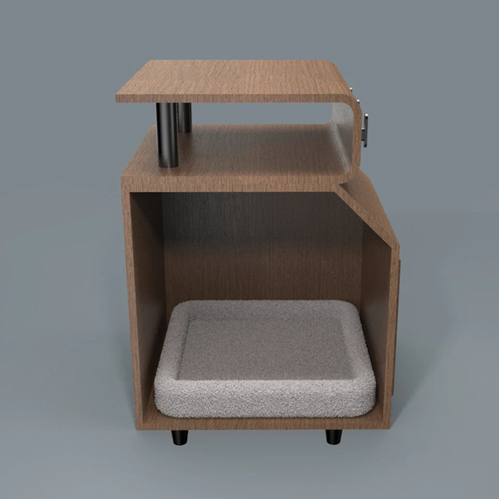 the FENG-SHUI DOG - Luxury Cute Wooden Pet Cages, Houses Furniture with Soft Cushion, Doghouse Kennel Cat/Dog Bed