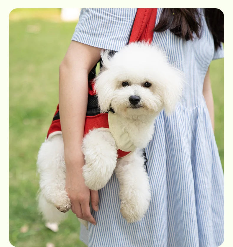 Pet Bag Dog Bag Portable Travel Backpack Outing Cat Mesh Chest Four-legged Backpack