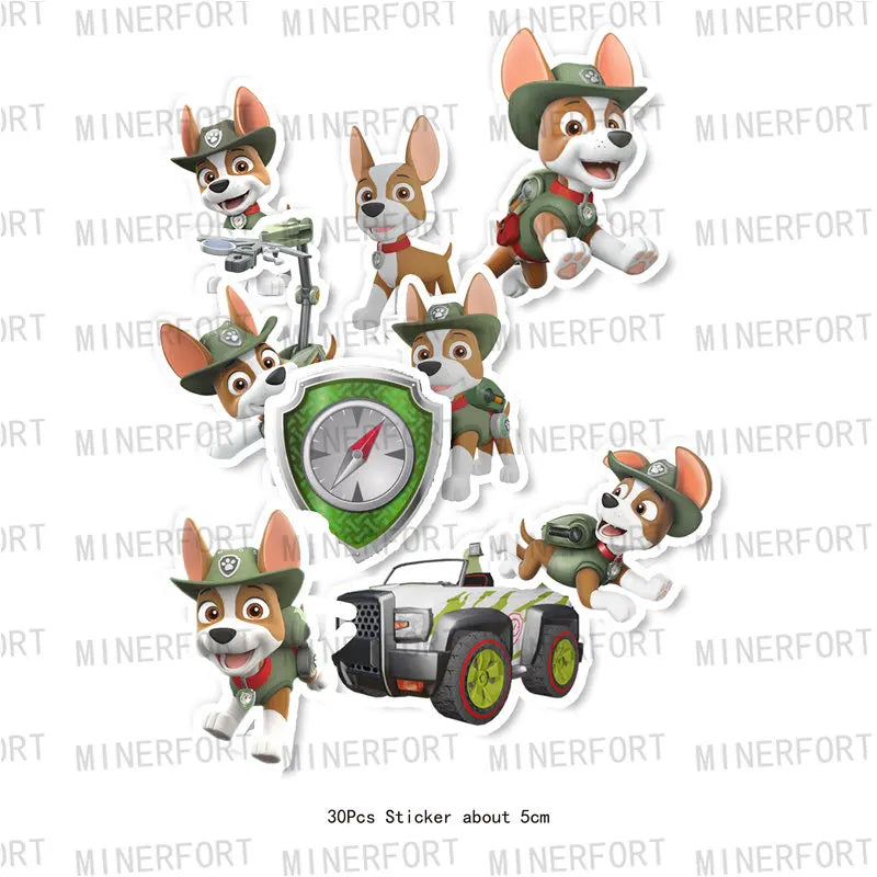 Paw Patrol Dark green dog disposable Birthday Party Decorations Tableware Balloons Birthday Decor Party Supplies Gifts for Boys