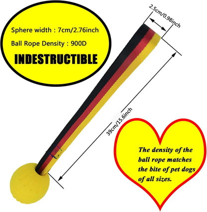 EVA Dog Rope - Attached Chew Resistant Ball, Interactive Tug - of - War Training Toy for Pets