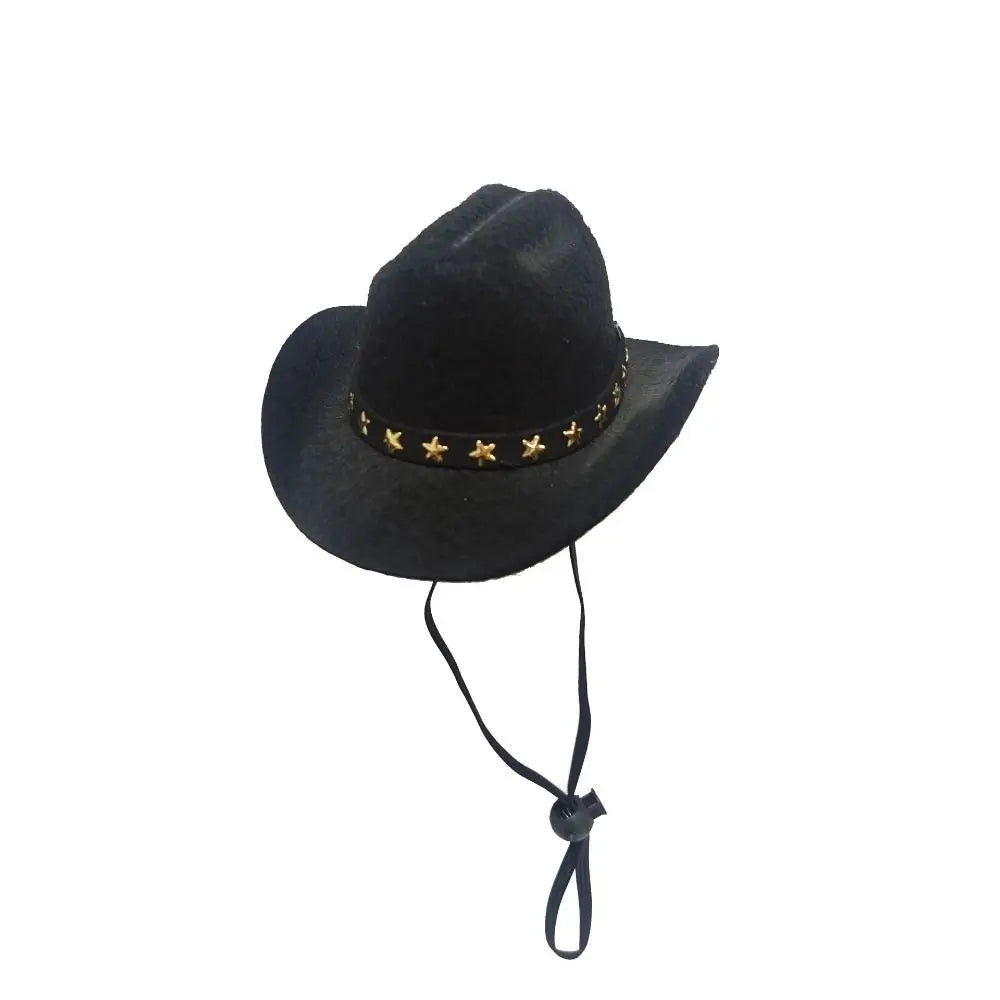 the CANINE COWBOY - British Pet Dog Hat, Star Cowboy Hat, Pet Supplies, Adjustable Dog Costume, Top Hat Headwear, Pet Hat & Dogs Caps, Pet Sun Hats for Cats/Dogs