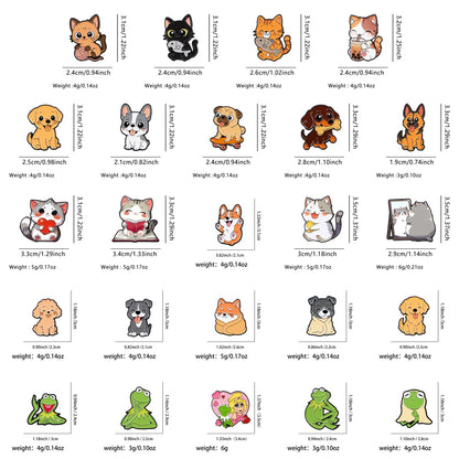 Cute Animals Dogs Cats Enamel Pins Cartoon Frogs Brooch Lapel Pin Badge on Backpack Clothing Accessories Fashion Jewelry Gifts