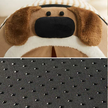 the BROWN DOGGY - Fully Removable Washable Cat/Dog Nest, Mat Winter House Pet Bed Cave, Small Animals Warm Sleep Mat, Semi-Enclosed Security Carton