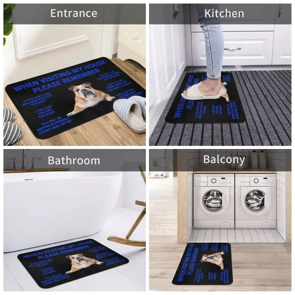 Beagle Dog Doormat Non-Slip Kitchen Bath Mat Living Room Door Floor Entrance Carpet Rug