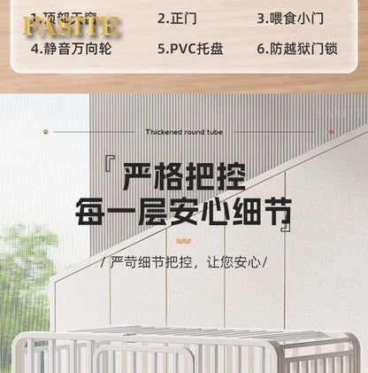 Dog cage Large medium small dog bold indoor separation with toilet Corgi Teddy Golden Retriever Pet Villa