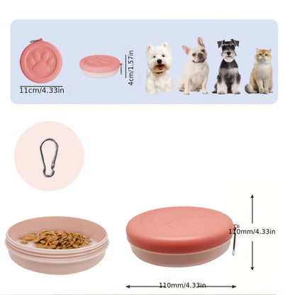 1pc  Pet Travel Bowl Pet Outdoor Portable Dog Food Bowl Snack Box Multifunctional Dog and Cat Outdoor Bowl Feeding Water