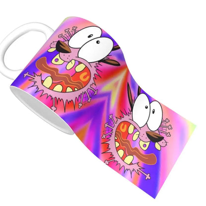 Personalized C-Courage The Cowardly Dog Coffee Mug DIY Ceramic Milk Tea Mug Cup