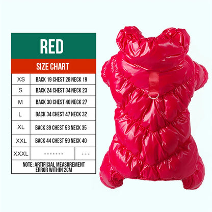 Waterproof Pet Jumpsuits Winter Fleece Dog Clothes Coat with D-ring for Small Dogs Yorkshire Bichon Puppy Clothing ropa perro