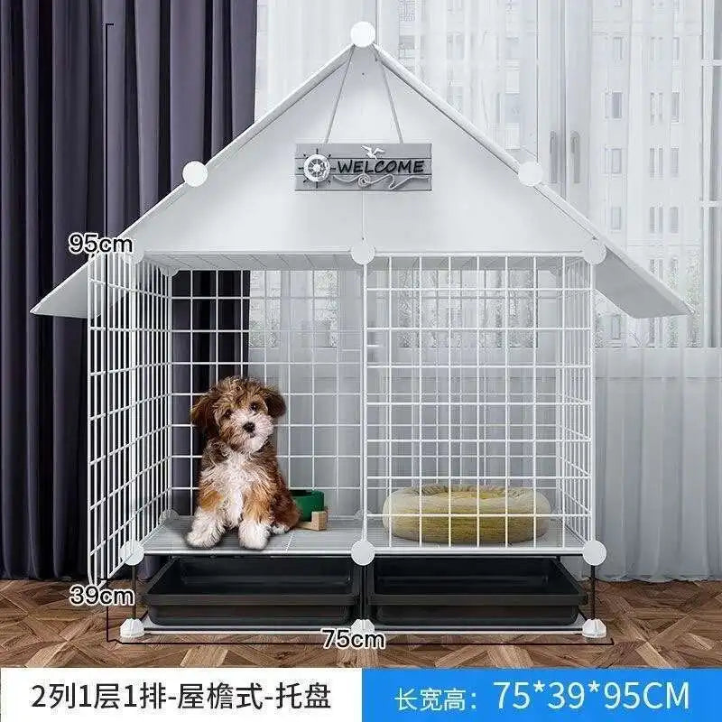 Simple Iron Living Room Dog Houses Indoor Balcony Pomeranian Teddy Dog Kennel Pet Fences Creative Home Puppy Courtyard Pet Cage