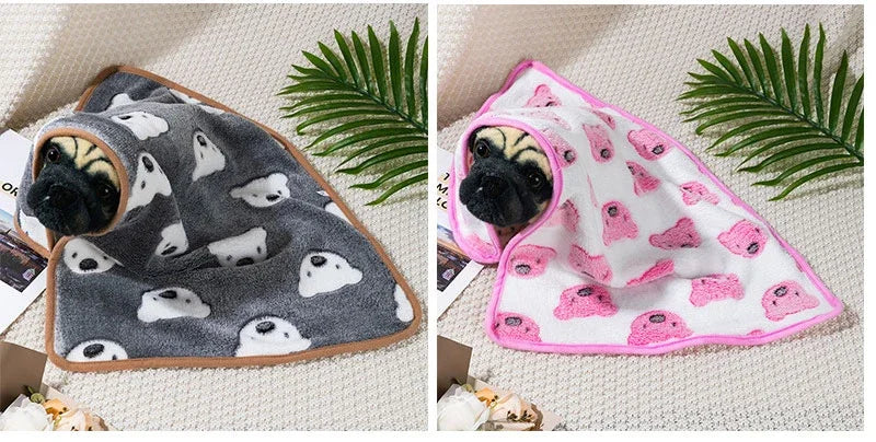 Warm Soft Pet Dog Blanket Mat Plush Thin Pet Sleeping Blanket for Dogs Cats Warm Breathable Cat Cover Blanket Pet Supplies