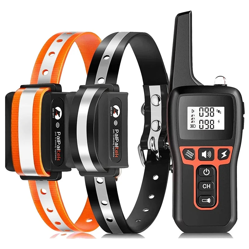 the BARK STOPPER - 2-IN-1 Remote Electronic Dog Collar, Dog Training Collar for Large/Medium/Small Dog, Shock Collar with 3 Training Modes, IPX7