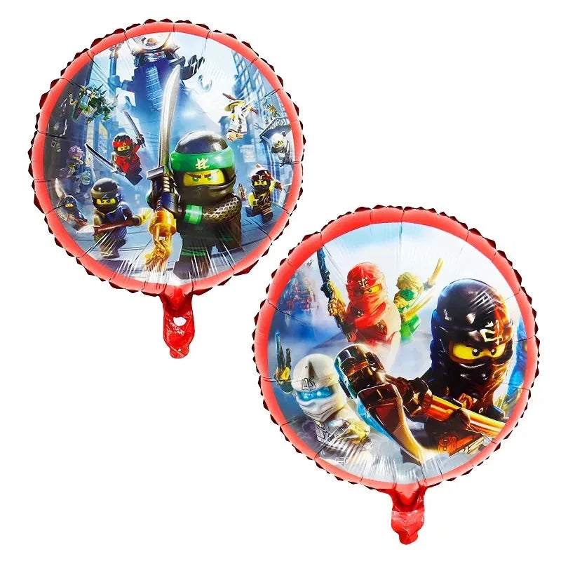 New Cartoon Ninjas Theme Birthday Party Decoration Plates Cups Disposable Tableware Banner Balloon For Kid Event Supplies