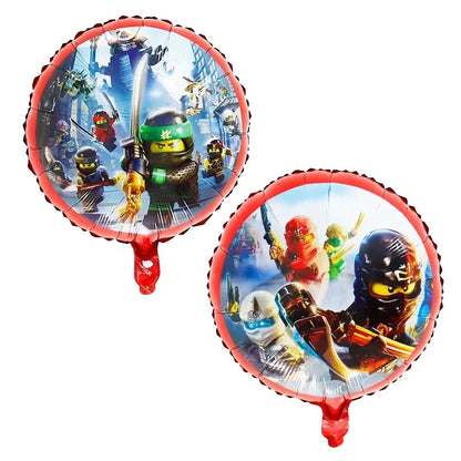 New Cartoon Ninjas Theme Birthday Party Decoration Plates Cups Disposable Tableware Banner Balloon For Kid Event Supplies