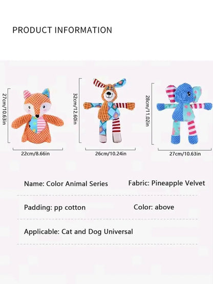 the TEETHETREASURE PLUSH - Pet Plush Toy, Cat/Dog Interactive Teething Toy, Animals Bite Resistant, Interactive Squeaky, Pet Dog Teeth Cleaning Chew Toy