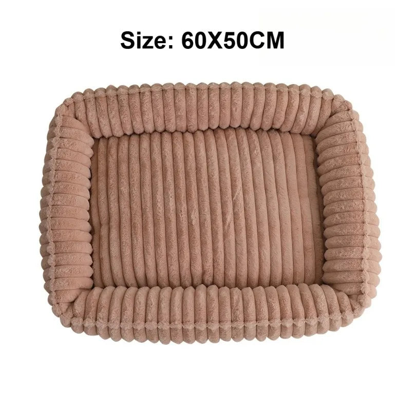 Pet Cat Dog Bed Square Plush Cat Mat Pet Cushion Winter Thickened Orthopedic Pet Mat Soft And Comfortable Cat Bed Pets Supplies
