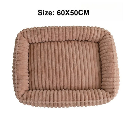 Pet Cat Dog Bed Square Plush Cat Mat Pet Cushion Winter Thickened Orthopedic Pet Mat Soft And Comfortable Cat Bed Pets Supplies