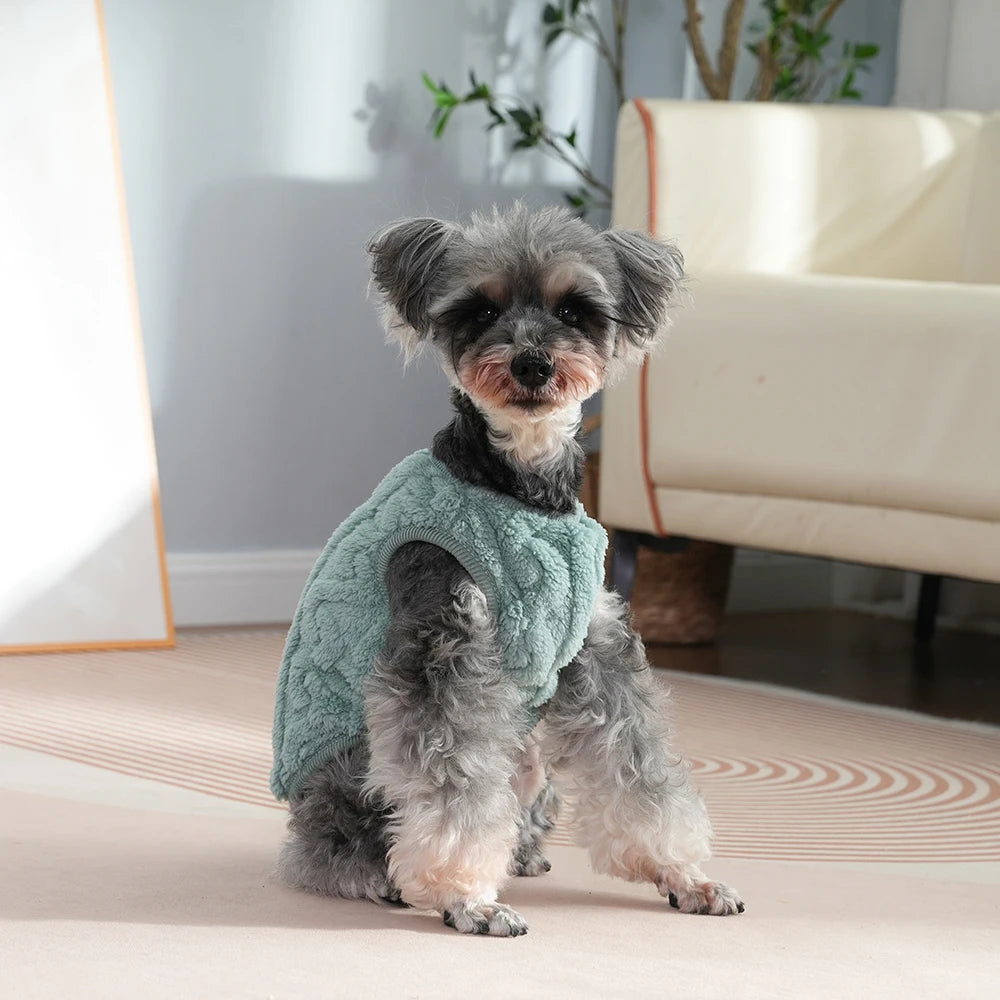 Autumn Winter Warm Dog Clothes For Small Medium Dogs Cats Puppy Soft Cozy Jacket Coat Pet Pullover Schnauzer Yorkies Pug Costume