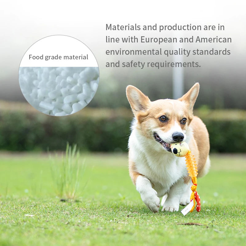 GiGwi Dogs Toys Suppa Puppa Q Series Plush Dog Teething Bite Resistance Molar Plush Rubber Sound Interactive Toy for Pets Puppy