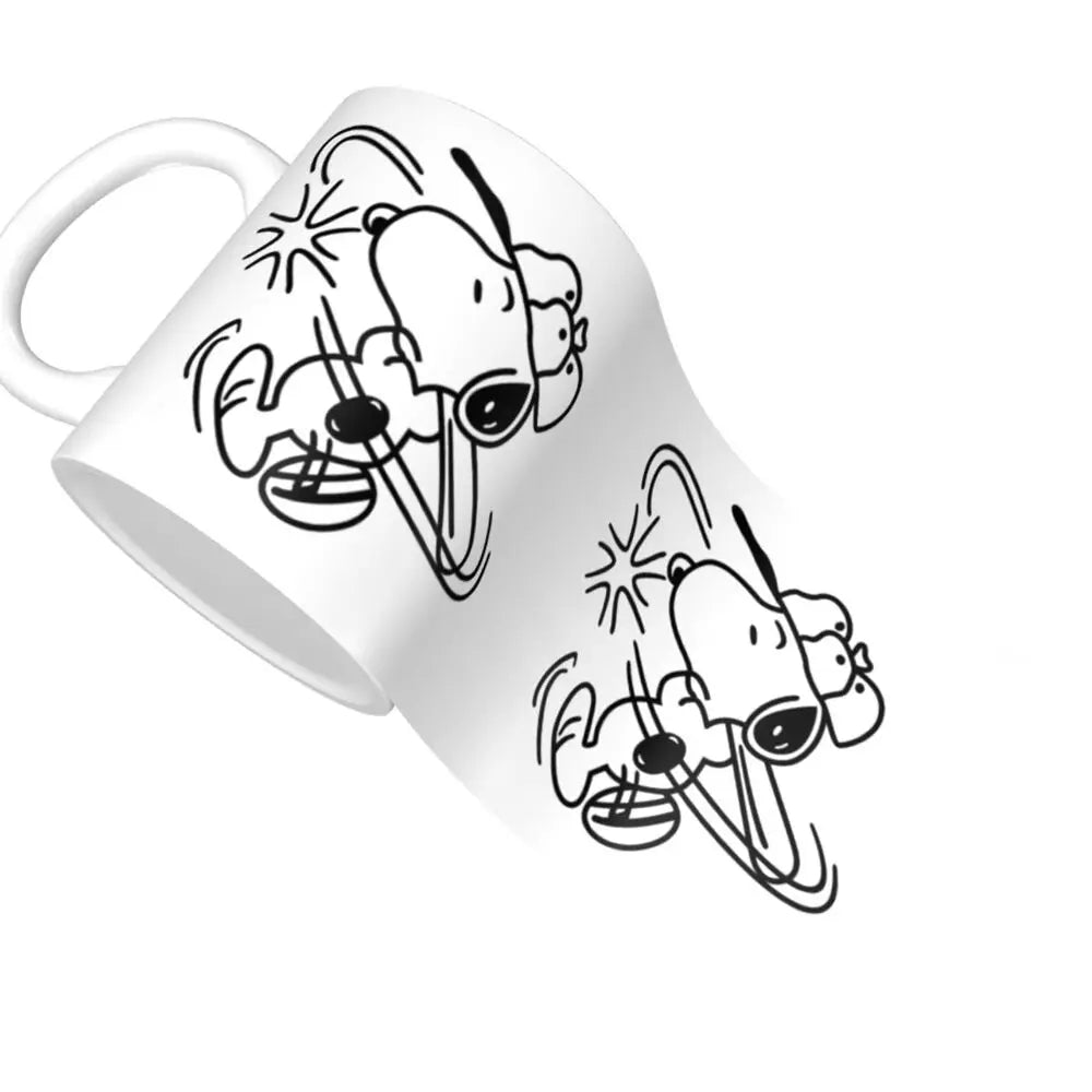 Manga Snoopy Woodstock Cartoon Dog Coffee Mug DIY Customized Ceramic Tea Milk Mug
