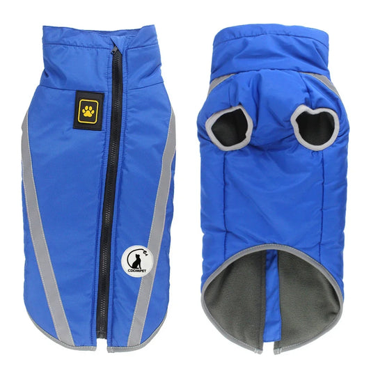 CDDMPET Winter Pet Jacket Warm Fleece Lining Clothes For Large Dogs Big Dog Coat Waterproof French Bulldog Pug Costume Labrador