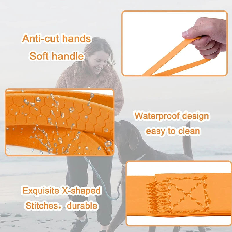 the TUFFTREK WATERPROOF LEAD - Dog Leash, Long PVC Leashes, 3M 6M 9M 12M 15M Easy Clean Waterproof Walk Training, Durable for Large/Medium/Small Dogs