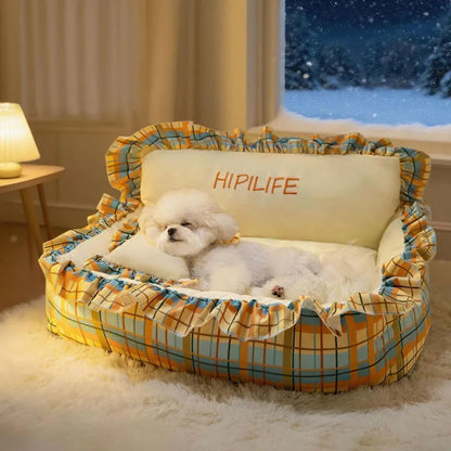 Autumn and winter puppy sleeping mat, seasonal pet small sofa, dog bed, dog mat, cat nest, pet nest