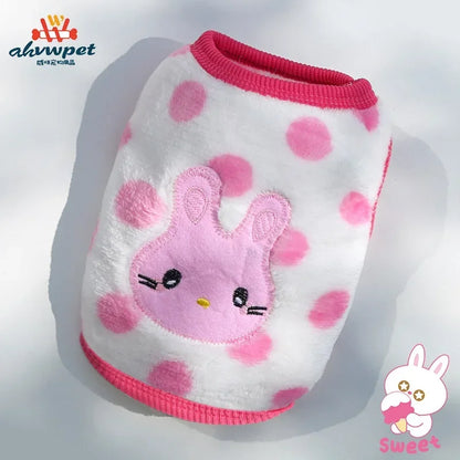 Cute Dog Clothes Winter Vest for Small Dogs Cats Warm Pets Sweater Soft Flannel Puppy Puffer Jacket Dog Accessories Supplies