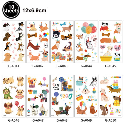 Dog Party Table Decoration Paper Plates Nakpins Banner Hangings Cake Toppers Gift Bags Stickers Kids Puppy Themed Party Supplies