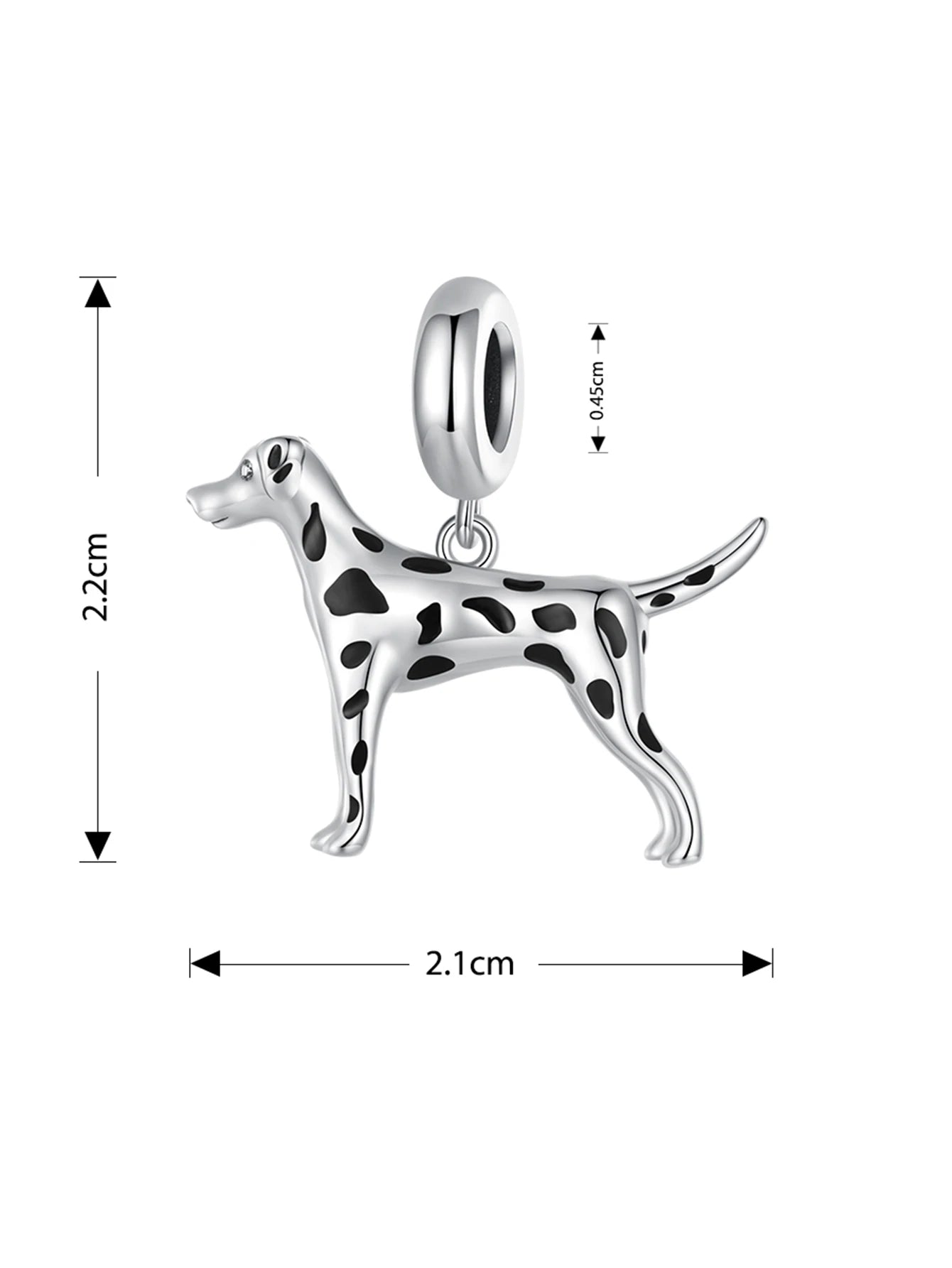 WOSTU 925 Sterling Silver Pet Dog Charm Pomeranian Pendant Yorkshire Terrier Locket Cute Original Fit for Women Bracelet DIY