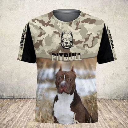 the ALPHA PITBULL - 3D Print Pet Dog Graphic T-Shirt For Men Clothing Summer Tops Short Sleeve Trendy Fashion Casual Oversized Unisex Tees Shirt