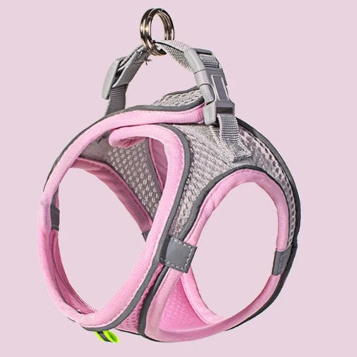 Safe Design Adjustable Cat/Dog Harness Vest for Small Medium Cat/Dogs Pet Harness Chest Rope & Reflective Strips Breathable