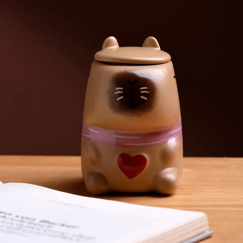 2025 New Ceramic Water Dolphin Cup Capybara Mug Home Breakfast Milk Coffee Mug Cartoon Creative Modeling Cups