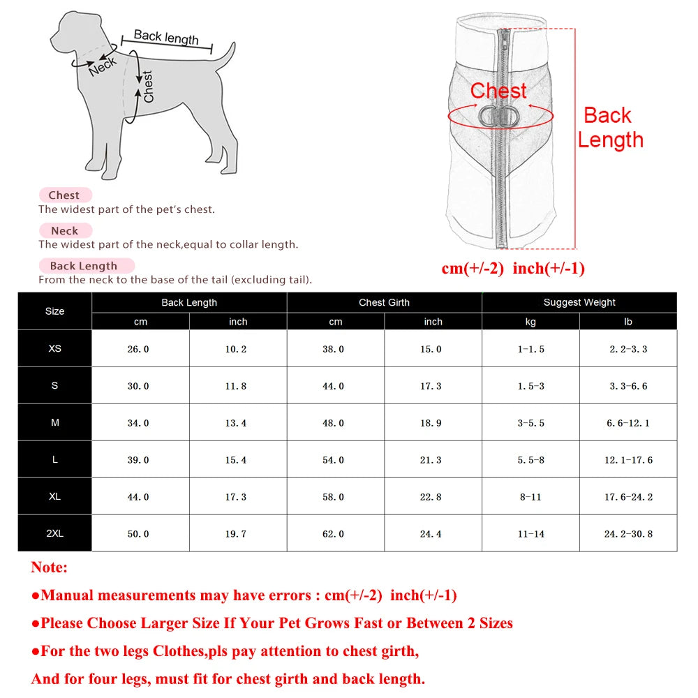 Waterproof Pet Clothes With D-ring Warm Dog Vest For Winter Outdoor Windproof Puppy Coat For Small Medium Dogs Bulldog