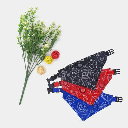 Adjustable Pet Puppy Cat Scarf For Cat Small Medium Large Dogs Bandana Collar Birthday Party Dress Up Pet Accessories