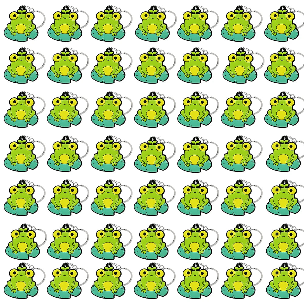 50PCS Cute Animal Keychain knife Ducks Dogs Cats Keyring for Women Men Kids Handbag Cool Car Key Accessories Friends Key Gifts